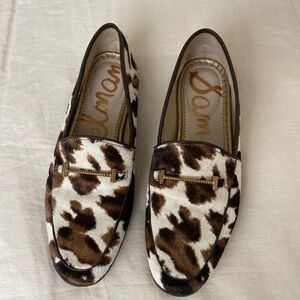 Sam Edelman cow print loafers